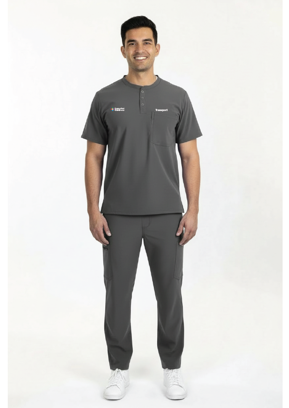 Men's Ethos Henley Scrub Top - Transport – La Forma Med